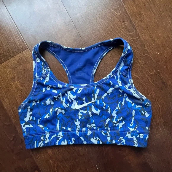 Nike Blue Camouflage Sports Bra XS - Picture 1 of 4